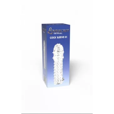   Lovesecret Péniszhüvely Stimuláló bordázott, tüskés 12,5 cm átlátszó