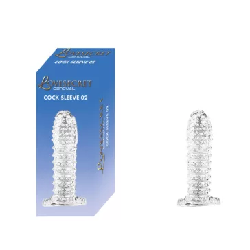  Lovesecret Péniszhüvely Szövetes, Tüskés 12,5 cm Átlátszó