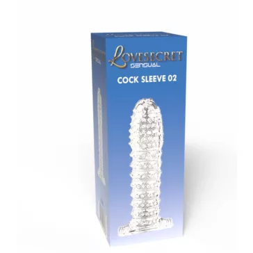   Lovesecret Péniszhüvely Szövetes, Tüskés 12,5 cm Átlátszó