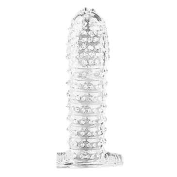   Lovesecret Péniszhüvely Szövetes, Tüskés 12,5 cm Átlátszó