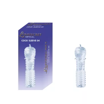 Lovesecret péniszhüvely texturált, átlátszó 12,5 cm