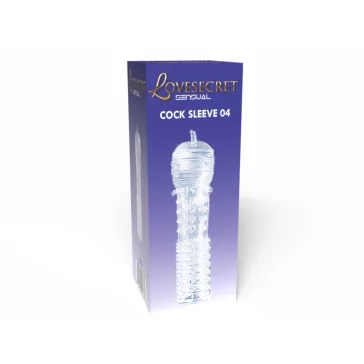 Lovesecret péniszhüvely texturált, átlátszó 12,5 cm