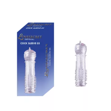   LoveSecret Péniszhüvely Texturált, TPE 12,5 cm átlátszó