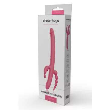   Essentials Vibrátor Többszörös stimuláció, 10 vibrációs mód, USB-töltés 40 cm rózsaszín