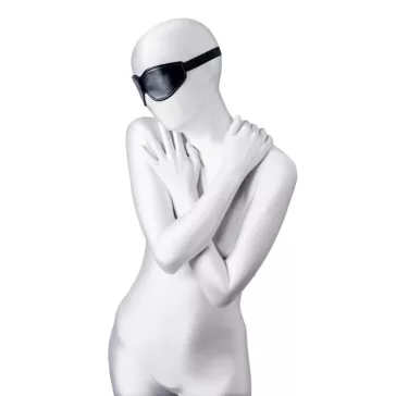 Anonymo Szexmaszk PU bőr, állítható, 26,5 cm fekete