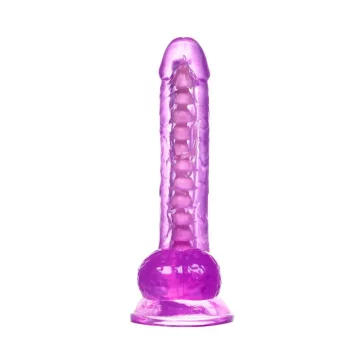   A-Toys Dildó Állítható merevségű, élményfokozó, tapadókorongos 20,5 cm lila