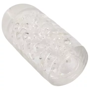   Suck-O-Mat Maszturbátor cserélhető átlátszó hüvely stimuláló mintázattal 15,7 cm
