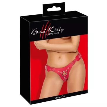 Bad Kitty Strap On Állítható pántos 4 cm piros S-L