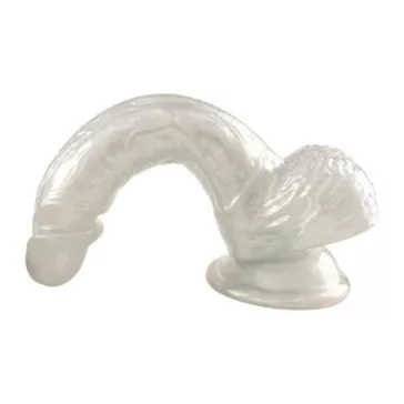   Dildó Realisztikus, perleffekt, tapadós talp 20,5 cm fehér