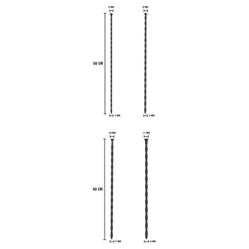 4 db kezdő urethral rúd szett – 30 cm, 3-6 mm átmérő