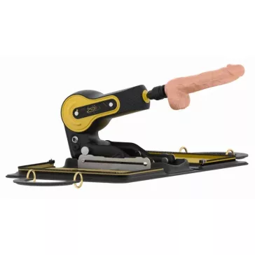 Sex Machine – hordozható maszturbátor tokban, sárga