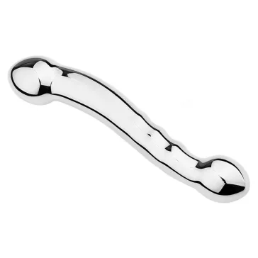 Fém kétvégű dildó 19 cm 2,9-3,5 cm széles
