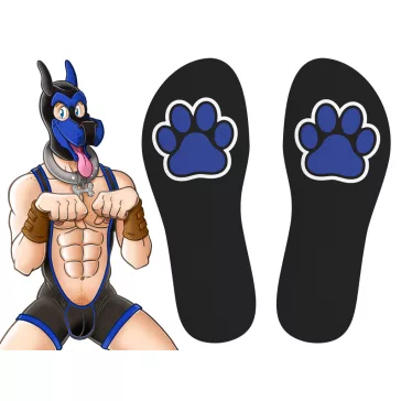   Blue Puppy zokni fekete-kék kapucnis manccsal egy méret 39-45