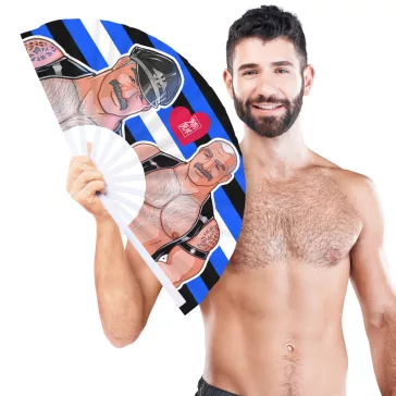 Daddy Bear kék Legyező 64 cm