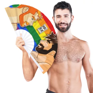 Bobo Bear Szivárvány Pride legyező 64 cm