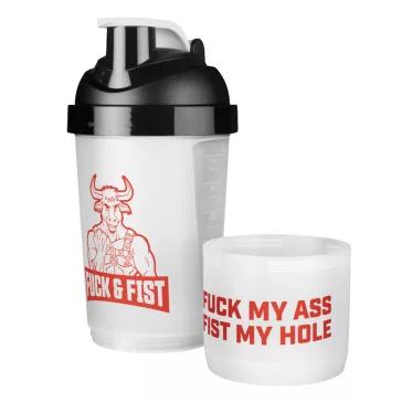   Fist Shaker keverő shaker 600 ml + 250 ml tárolóval, mérőskálával
