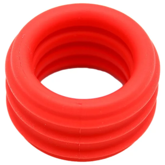 2 az 1-ben golyónyújtó és péniszgyűrű lágy szilikon 32 mm fekete-piros