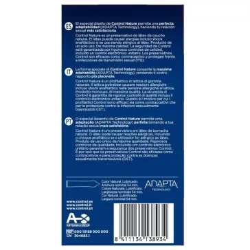 CONTROL Adapta Nature – prémium érzéki óvszer 24 db