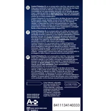   CONTROL Finissimo XL – prémium óvszer 12 db-os kiszerelésben