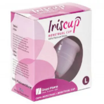   IRISCUP – nagy rózsaszín menstruációs bögre + ingyenes sterilizáló tasak