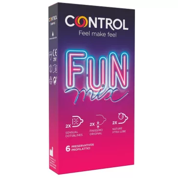 CONTROL - érzéki keverék gumi óvszer 6 db