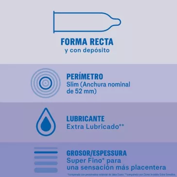   Durex Invisible – extra síkosított óvszer 12 db-os kiszerelés