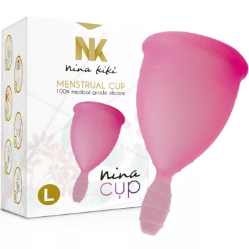   Nina Kikí - prémium menstruációs bögre, L-es méret, rózsaszín