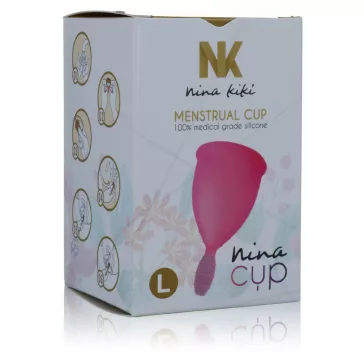   Nina Kikí - prémium menstruációs bögre, L-es méret, rózsaszín