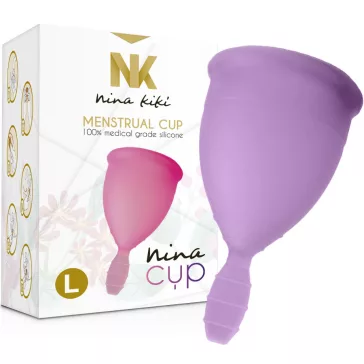 Nina Kikí - prémium menstruációs kupa L méret, lila