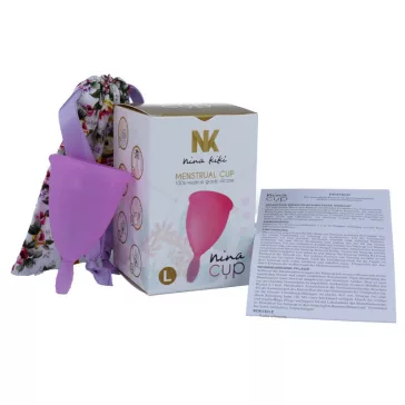 Nina Kikí - prémium menstruációs kupa L méret, lila