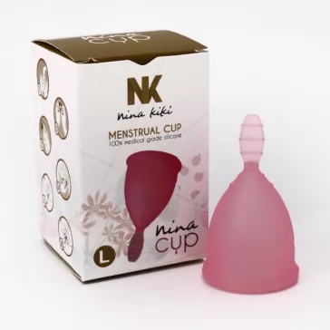   Nina Kikí – prémium menstruációs bögre, rózsaszín L méret