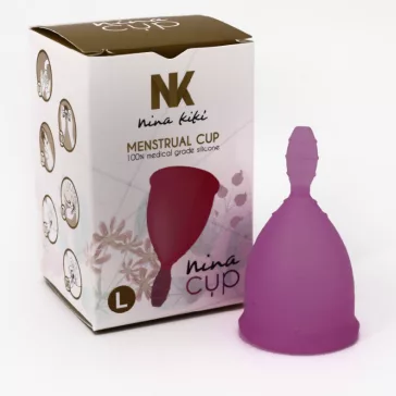   Nina Kikí – prémium menstruációs bögre, lila, méret L