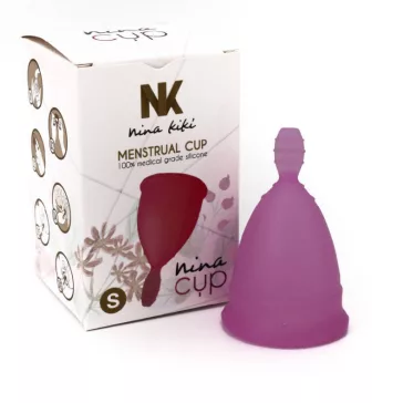 NINA KIKÍ - prémium menstruációs bögre, lila, S méret