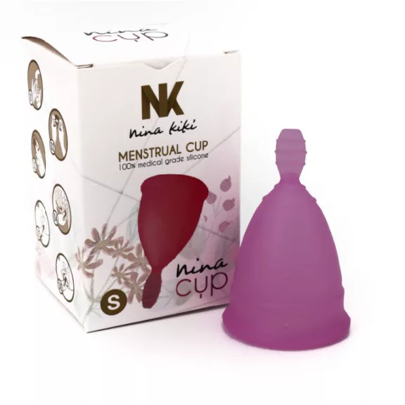 NINA KIKÍ - prémium menstruációs bögre, lila, S méret