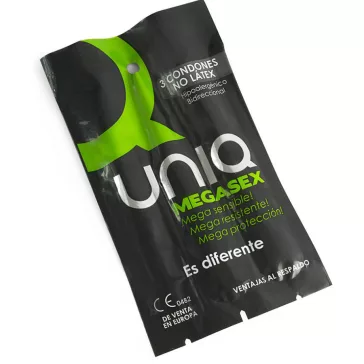 UNIQ – érzékeny latexmentes óvszer 3 db-os csomagban