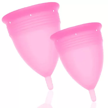   STERCUP – prémium szilikon menstruációs bögre S + L rózsaszín