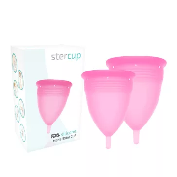   STERCUP – prémium szilikon menstruációs bögre S + L rózsaszín