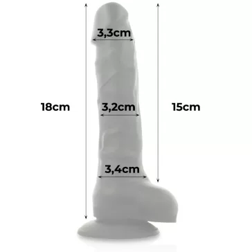 COCK MILLER – 18 cm-es reális szilikon dildo, hajlékony