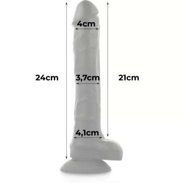 Cock Miller – rugalmas szilikon vibrátor 24 cm fekete