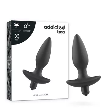 ADDICTED TOYS – rezgő anális masszírozó dugó fekete