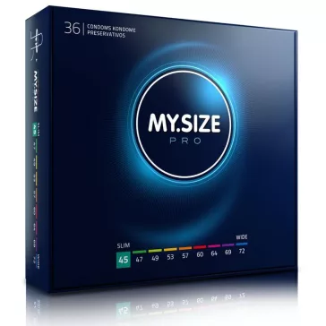 MY SIZE - prémium 45 mm-es óvszer 36 db-os kiszerelésben