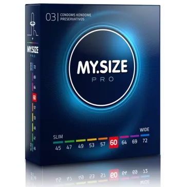 MY SIZE - prémium 60 mm-es óvszer 3 db-os kiszerelésben