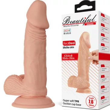   BAILE - élethű, rugalmas dildó 19.4 cm természetes érzéshez