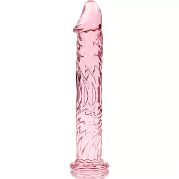   Ibiza Nebula 12 – prémium üveg dildó, rózsaszín, 17 cm