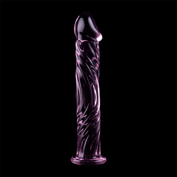 Ibiza Nebula 12 – prémium üveg dildó, rózsaszín, 17 cm