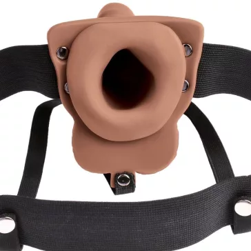   Fetish Fantasy - állítható harness 15 cm-es vibráló pénisszel
