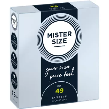 Mister Size - prémium S méretű óvszer (49 mm, 3 db)