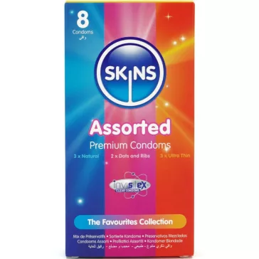 SKINS - válogatott prémium óvszer csomag 8 db
