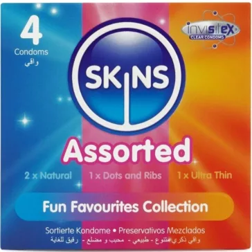 SKINS – prémium óvszerek válogatott csomag 4 db