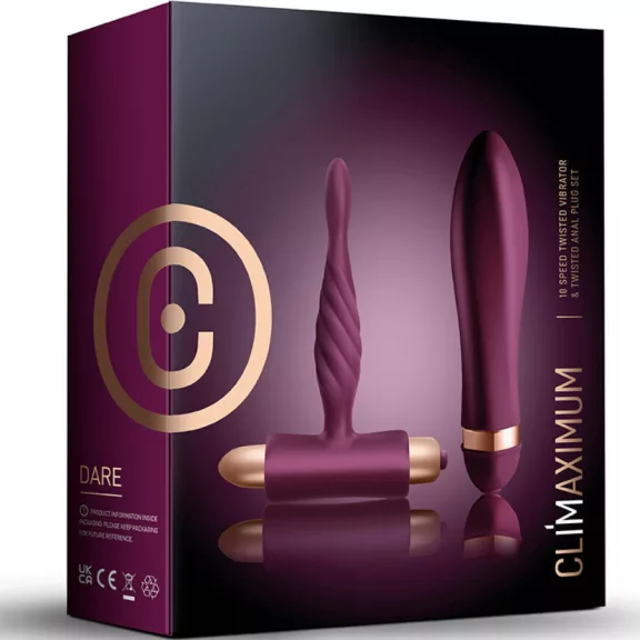 CLIMAXIMUM - csavart vibrátor és kezdő anál dugó
